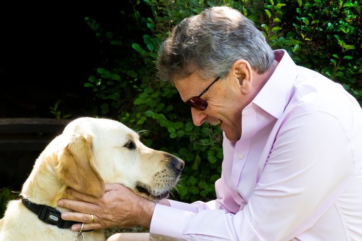 Chris and his guide dog Varley