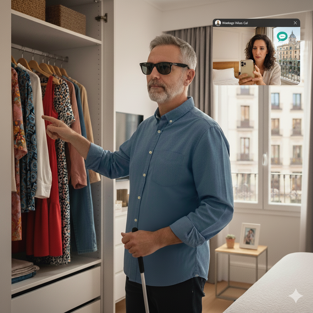 Smart glasses, a blind man and a video stream to the rescue